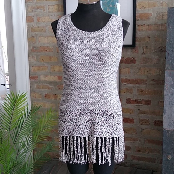 White House Black Market Sweaters - NWT White House Black Market Fringe Sweater